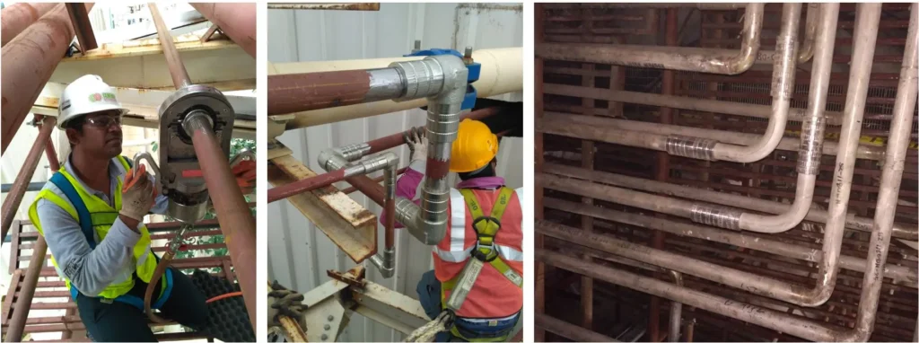 Pyplok crimping in Owens Corning Facility