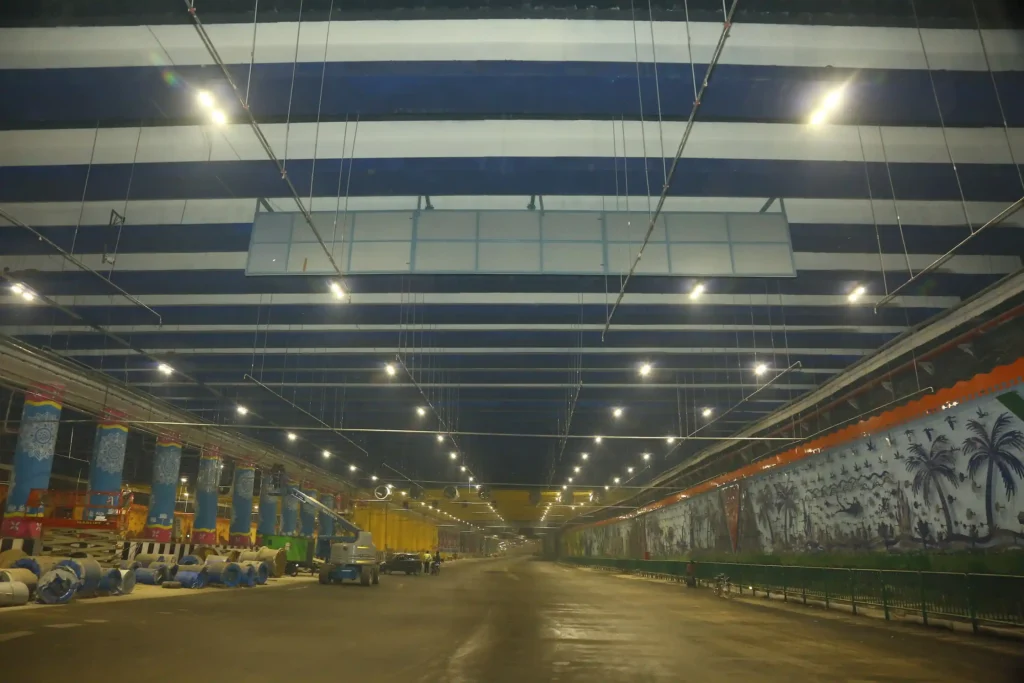 Water Mist System connected by Pyplok® fittings in Dwarka Tunnel