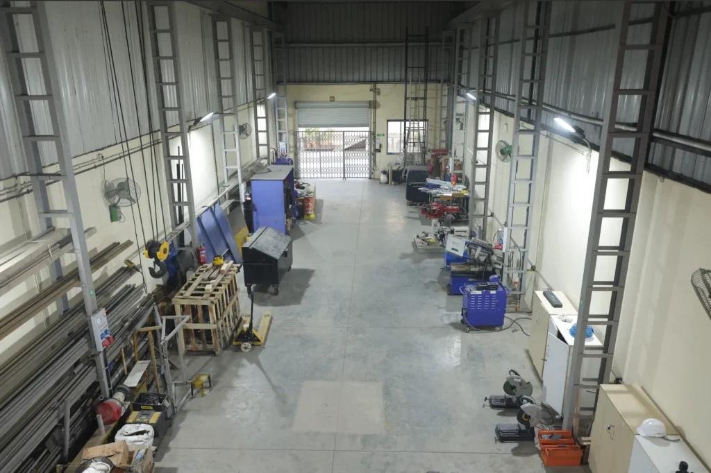 top view of cenergy's design and fabrication centre in bhiwandi, maharashtra