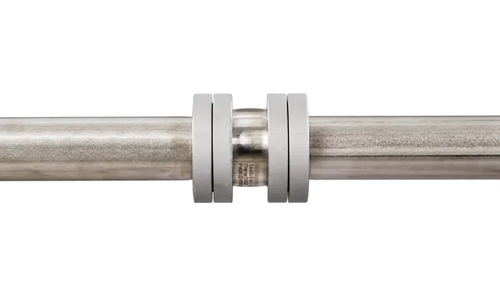 stainless steel prefis fitting installed on pipe