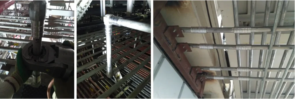 Pyplok crimping in Owens Corning Facility