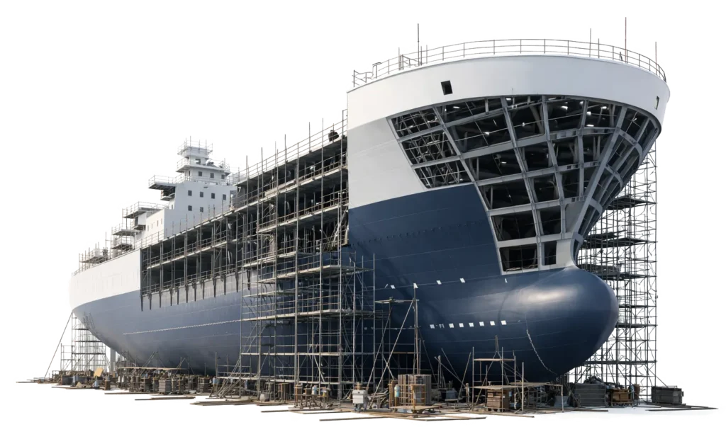 ship being built